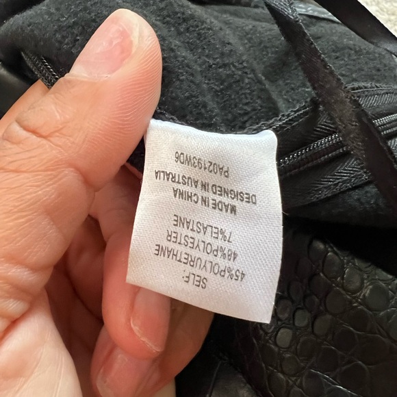 ANNABELLE High Waisted Croc Skinny Pant -black small - Picture 7 of 8